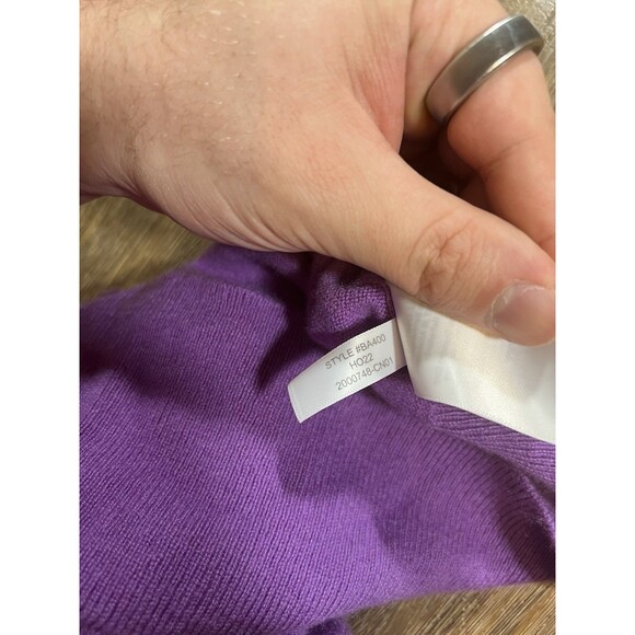 J.Crew Cashmere Sweater Small Womens Classic Fit Purple Crewneck Pullover - Picture 8 of 8